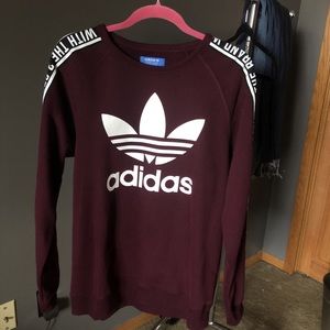 Maroon Adidas Crewneck